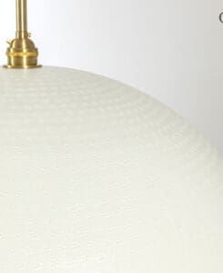 White Hammered Dome Pendant Light