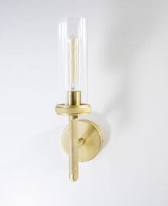 Brass Knurled Wall Sconce