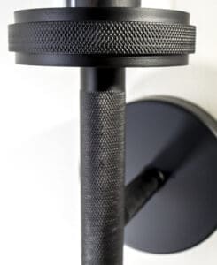 Black Knurled Sconce
