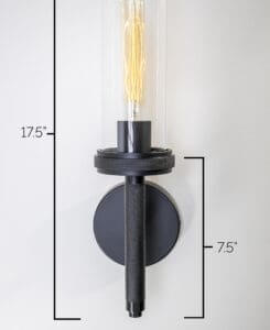 Black Ceyla Knurled Wall Sconce