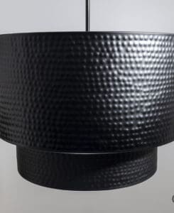 Double Drum Hammered Pendant Light