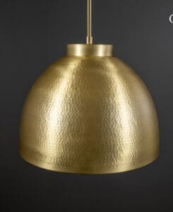 Brushed Brass Hammered Dome