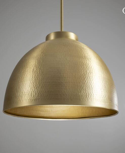 Brushed Brass Hammered Dome