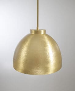Hammered Brass Dome Pendant