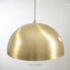 Smooth Brushed Brass Dome Pendant Light