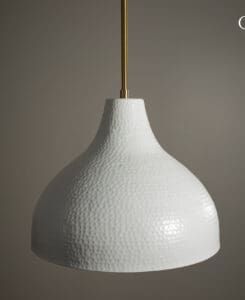 White Hammered Dome Light