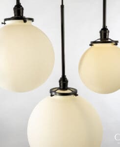 Satin Opal Globe Chandelier