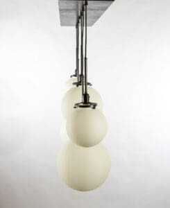 Satin Opal Globe Chandelier