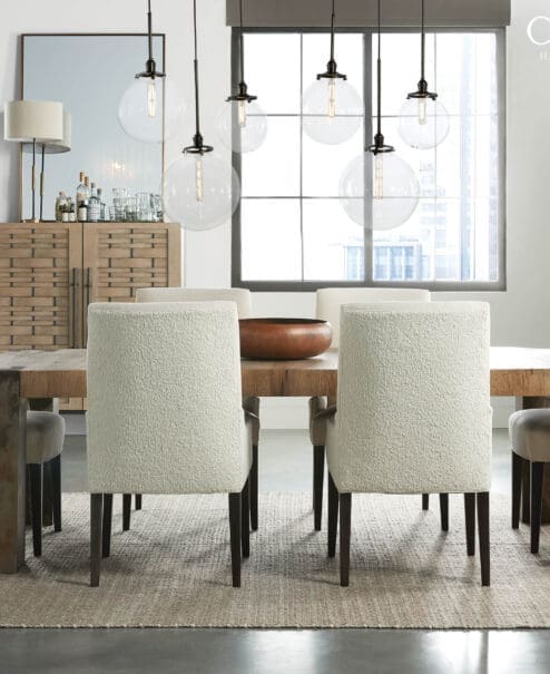 Glass Globe Dining room Chandelier