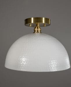 White-Hammered-Dome-Flush Mount-2