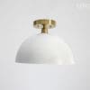 White Hammered Dome Light