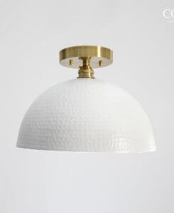 White Hammered Dome Light