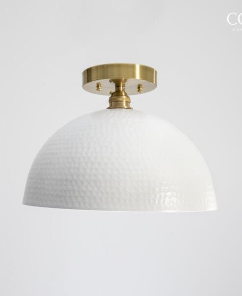 White Hammered Dome Light