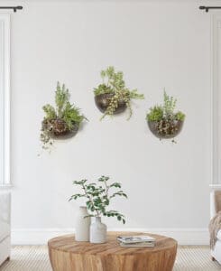 Cordero Handcrafted Lighting, Hammered Wood Wall Planter