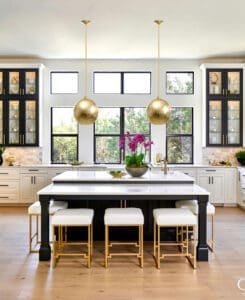 Gold Leaf Glass Globe Pendant