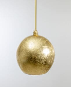 Gold Leaf Glass Globe Pendant