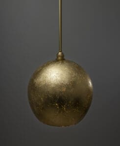 Gold Leaf Glass Globe Pendant