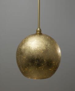 Gold Leaf Glass Globe Pendant