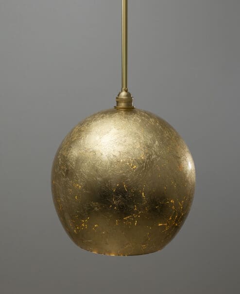 Gold Leaf Glass Globe Pendant