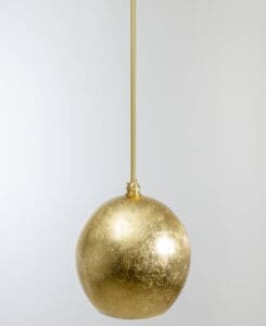 Gold Leaf Glass Globe Pendant