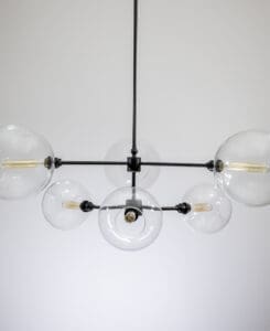 Linear Globe Chandelier - Black