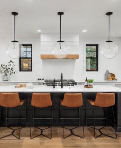 Clear Ribbed Glass Pendant Light