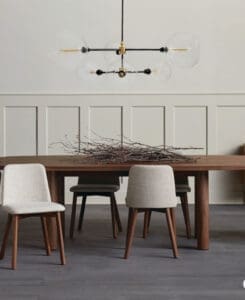 Cordero Handcrafted Lighting, Linear Globe Chandelier