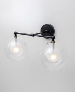 Double Glass Globe Sconce