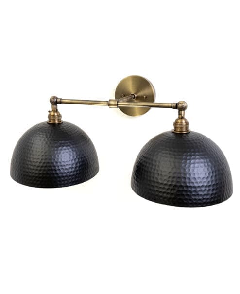 Corvo Hammered Double Dome Sconce