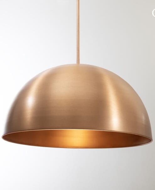 Copper Dome Pendant Light