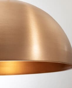 Smooth Copper Dome Pendant Light