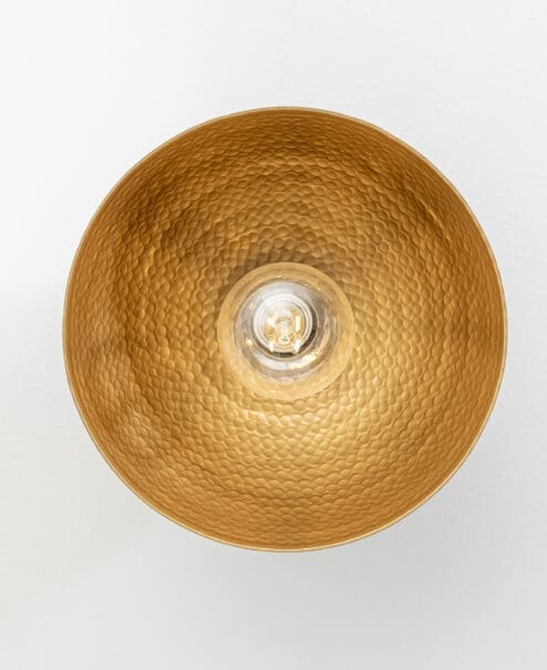 Alternative view of Corvo Halo Hammered Dome Sconce
