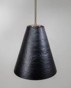 Black Hammered Cone Pendant – 1