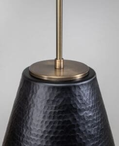 Black Hammered Cone Pendant – 2