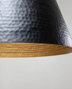 Black Hammered Cone Pendant – 3