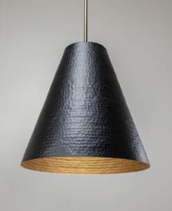 Black Hammered Cone Pendant – 4