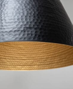 Black Hammered Cone Pendant – 6