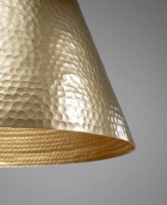 Brass Hammered Cone Pendant – 3