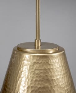 Brass Hammered Cone Pendant – 5