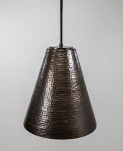 Bronze Hammered Cone Pendat – 1