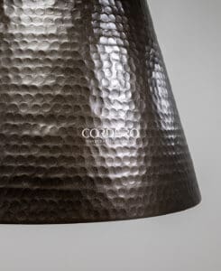 Bronze Hammered Cone Pendat – 3