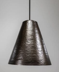 Bronze Hammered Cone Pendat – 4