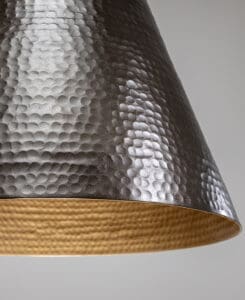 Bronze Hammered Cone Pendat – 6