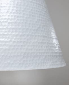 White Hammered Cone Pendant – 3