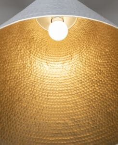 White Hammered Cone Pendant – 4