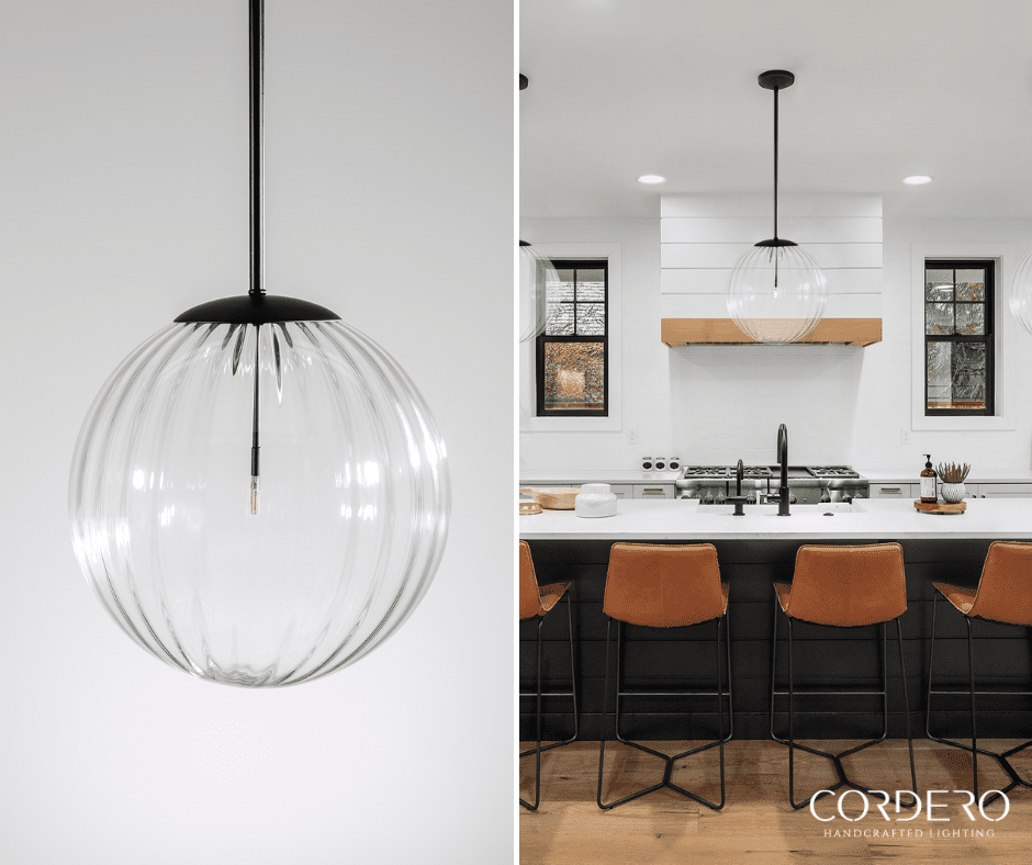Cordero Handcrafted Lighting: Textured Glass, Light Fixture