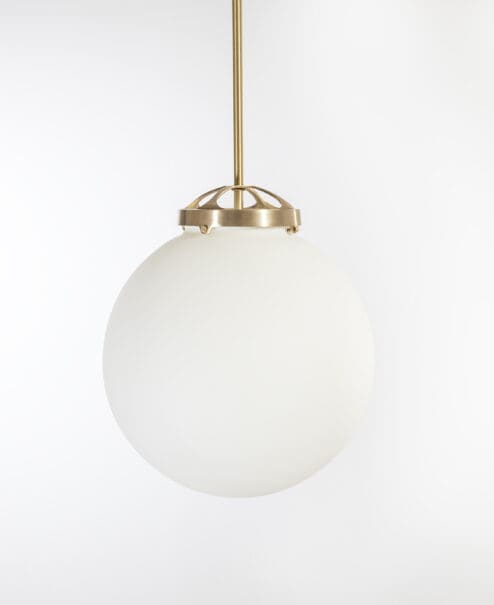 14" Satin Opal Pendant Light Fixture