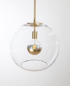 16" Valentina Glass Globe Pendant Light