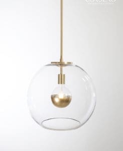 16" Valentina Glass Globe Pendant Light