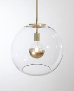 16" Valentina Glass Globe Pendant Light